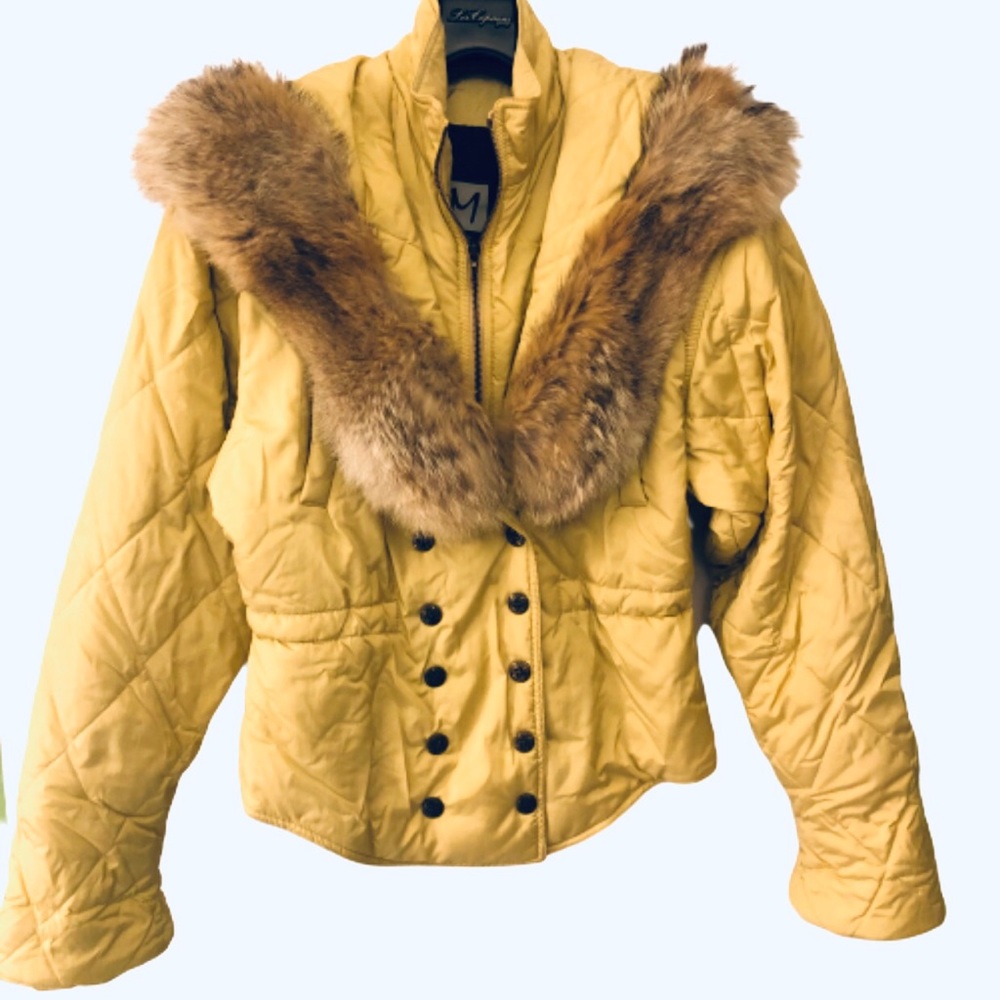 M. Miller Vintage Quilted Fur Trim Ski Jacket